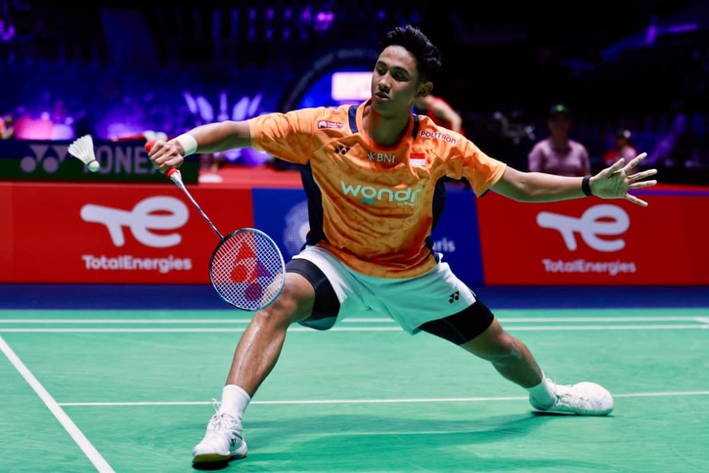 SUDAH BERJUANG: Alwi Farhan saat terjun di BWF World Championship 2025.