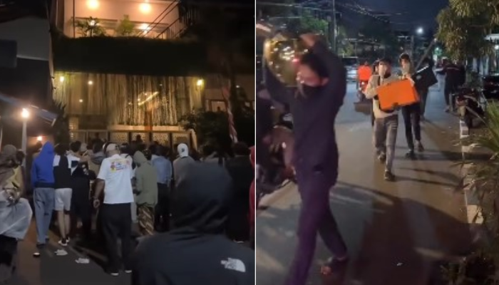 Kondisi rumah Menkeu Sri Mulyani yang ikut jadi sasaran jarahan massa.