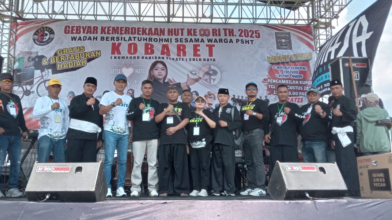 Gebyar Kemerdekaan yang dihelat Komando Barisan Terate (Kobaret) di Lapangan Joho, Sukoharjo, Minggu (31/8/2025).