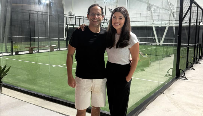 Franka Franklin bersama sang suami, Nadiem Makarim.