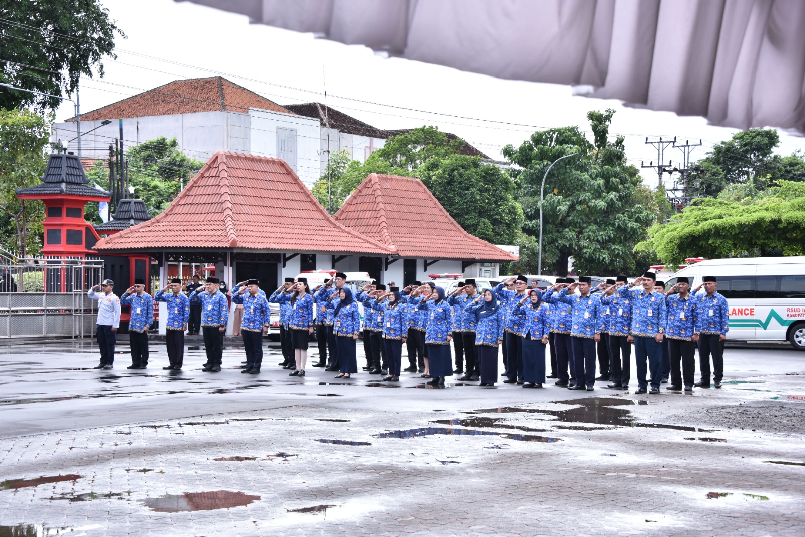 Ilustrasi apel pagi PNS di lingkungan Pemkab Sukoharjo.