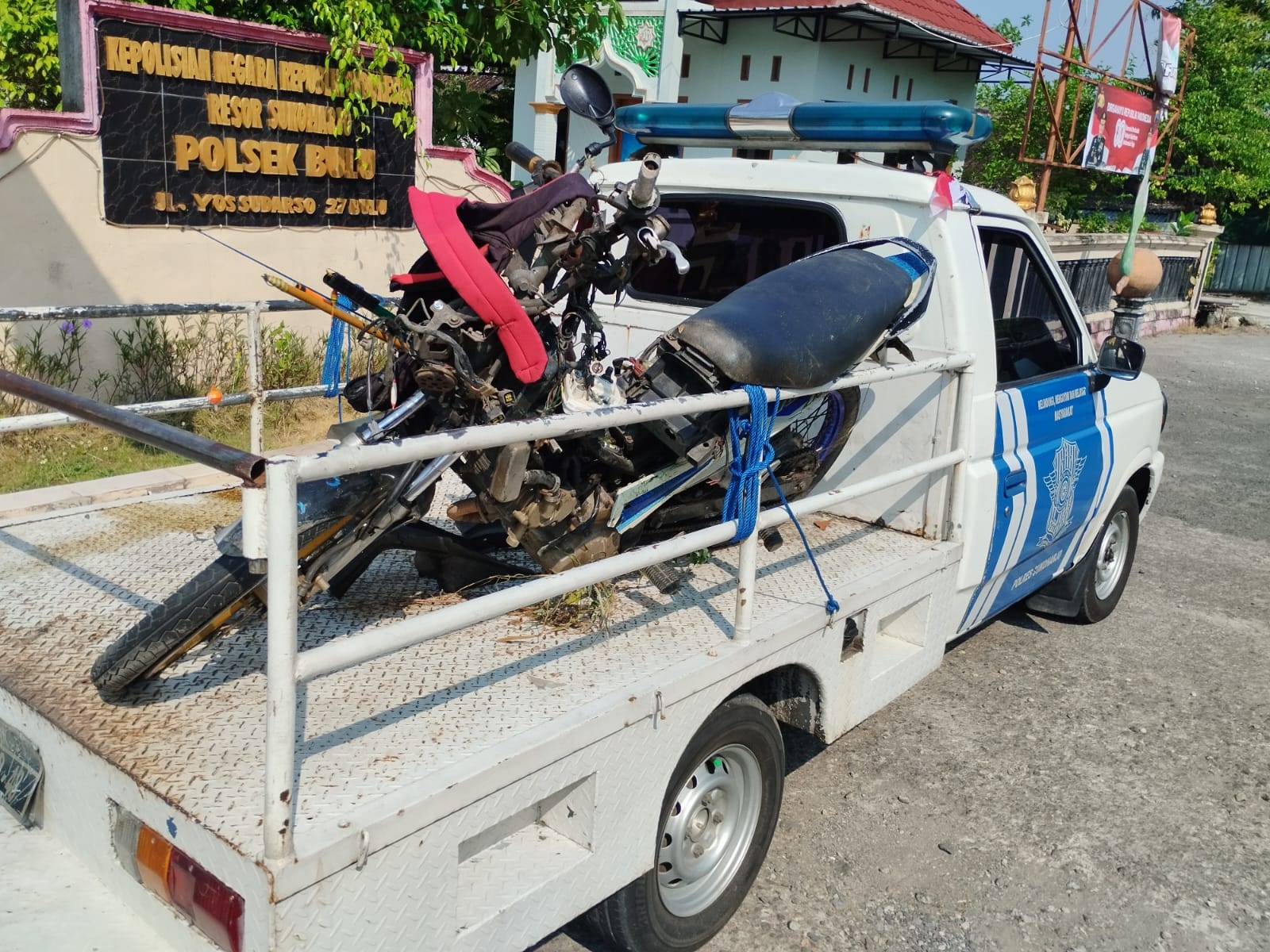 RINGSEK: Kondisi kendaraan motor milik pemancing yang laka di Kecamatan Bulu, Jumat (5/9/2025).