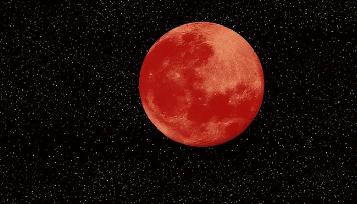Fenomena langit Blood Moon atau Bulan Darah.