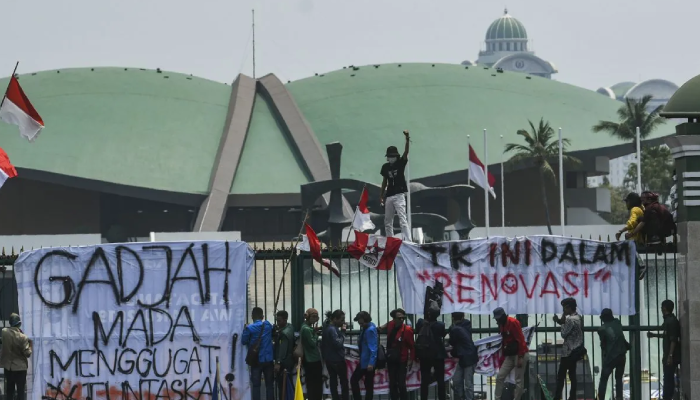 Ilustrasi demo DPR RI.
