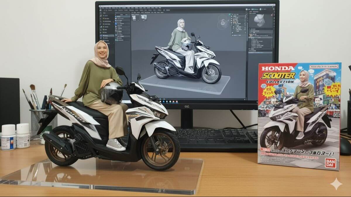 cara membuat foto miniatur unik dengan Gemini AI! Tutorial lengkap dan prompt populer untuk hasil realistis ala action figure.
