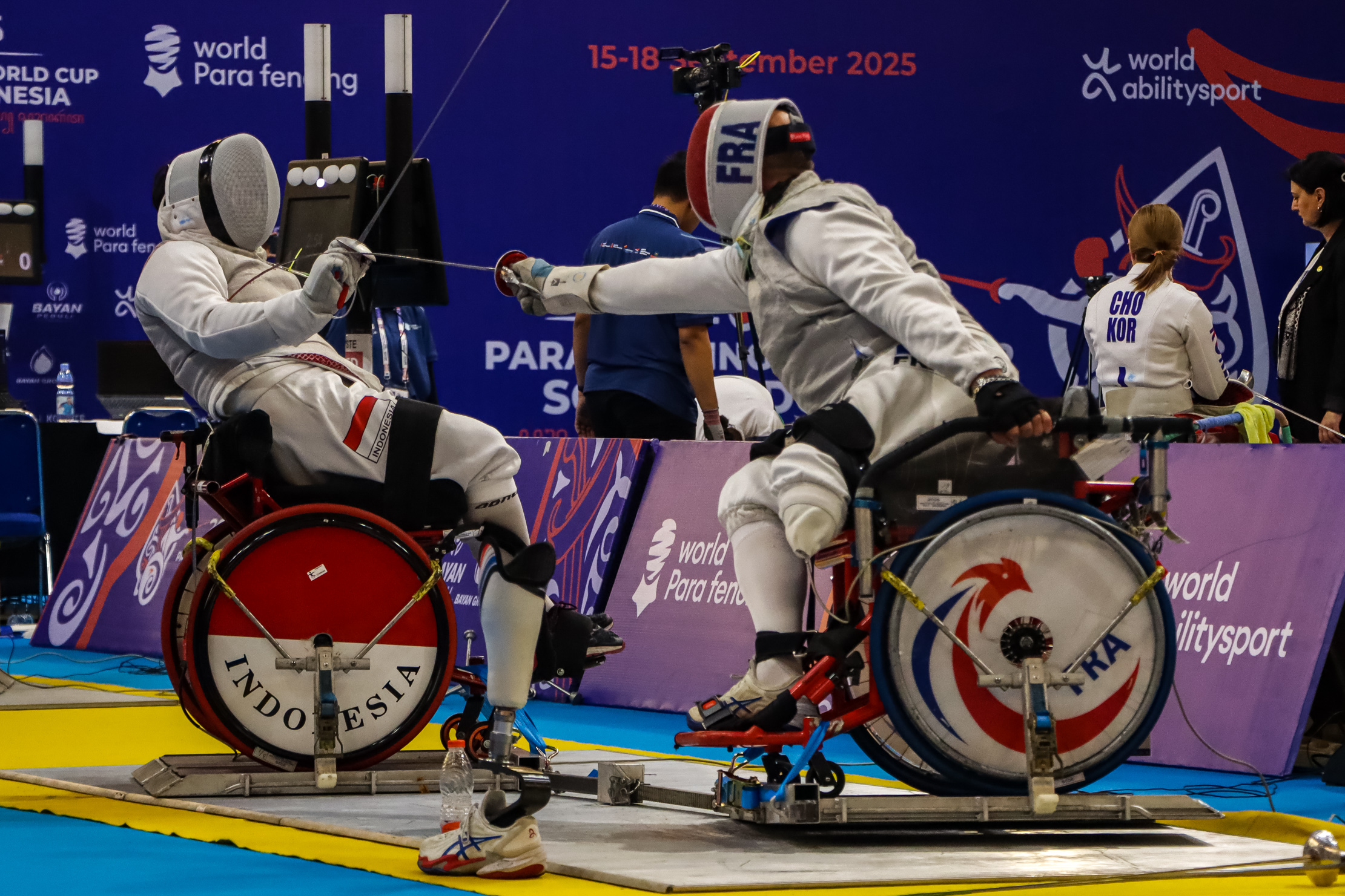 FOKUS: Hari pertama pelaksanaan Para Fencing World Cup 2025 di GOR Indoor Manahan, Senin (15/9).