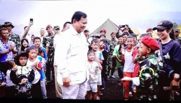 Cuplikan video Prabowo yang tayang di bioskop.