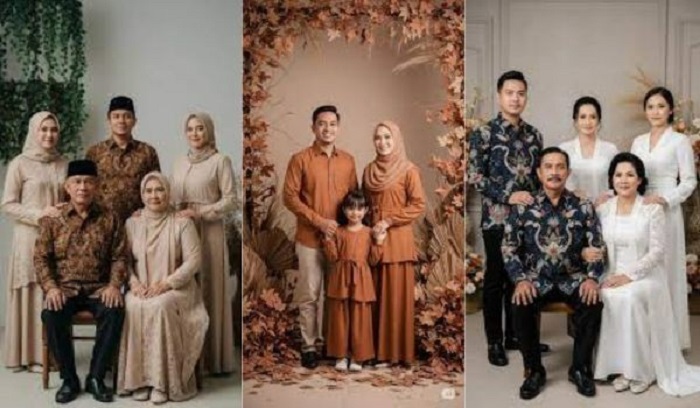 Kumpulan  prompt Gemini AI untuk foto keluarga 3-4 orang di studio, gaya formal, casual, retro, glamor, dan artistik pakai Google Gemini