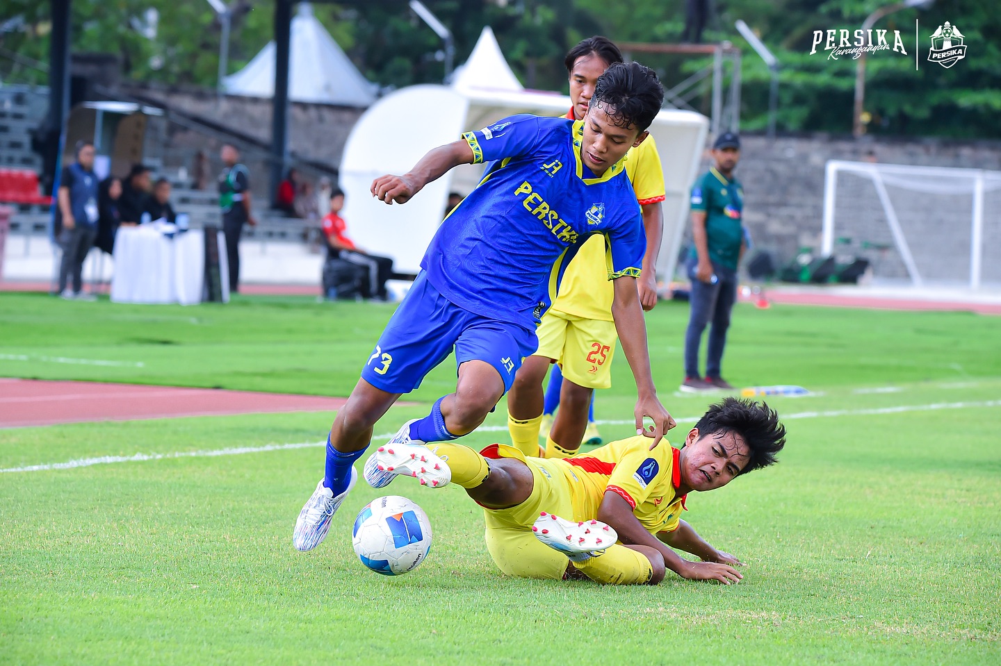 laga finalPiala Soeratin U-17 antara Persika Karanganyar melawan Persikota Tangerang di Stadion Sriwedari (17/9/2025).