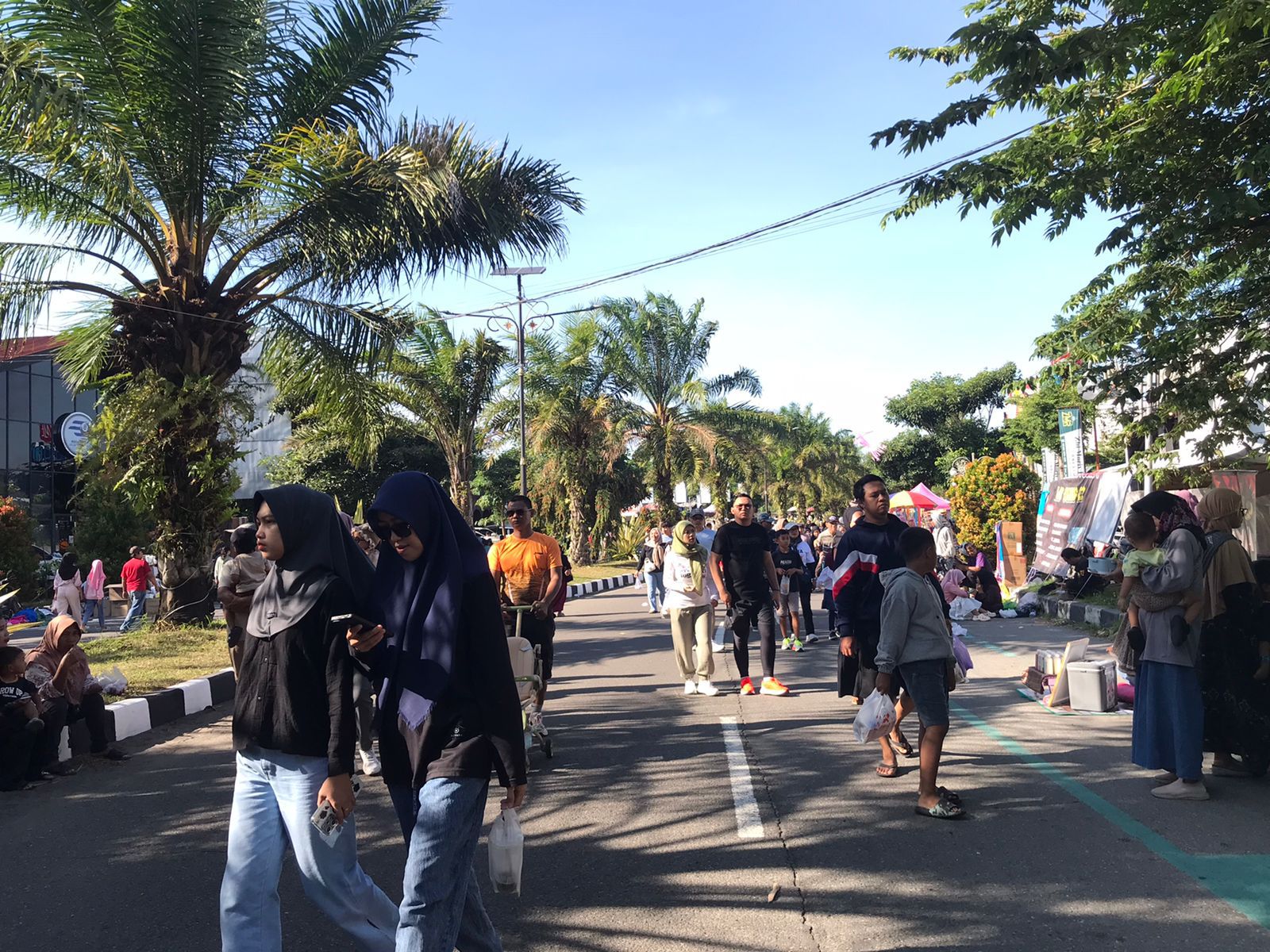 Akfitivas masyarakat di CFD sementara di Jalan Merdeka Timur. Tepatnya di sepanjang Boulevad Sukarno hingga depan kantor Satpol PP Boyolali.