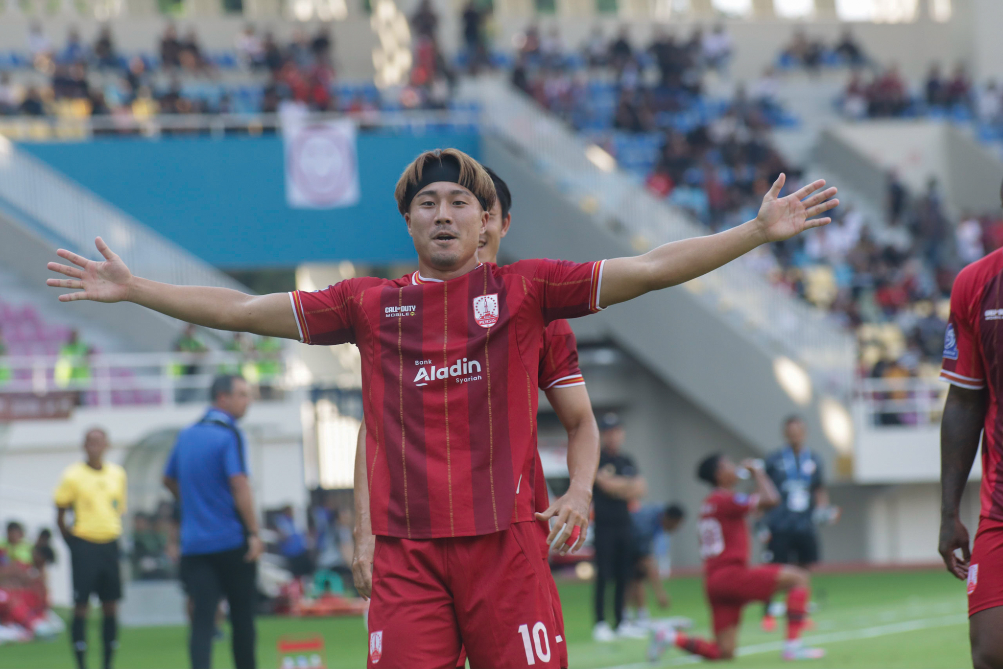 Kodai Tanaka mencetak gol untuk Persis Solo di Super League 2025/2026.