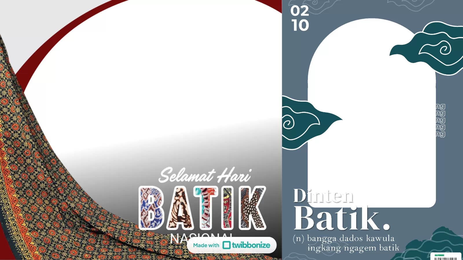 Kumpulan Link Twibbon Hari Batik Nasional 2025, Gratis dan Terbaru! Tinggal Pasang Foto di Media Sosial