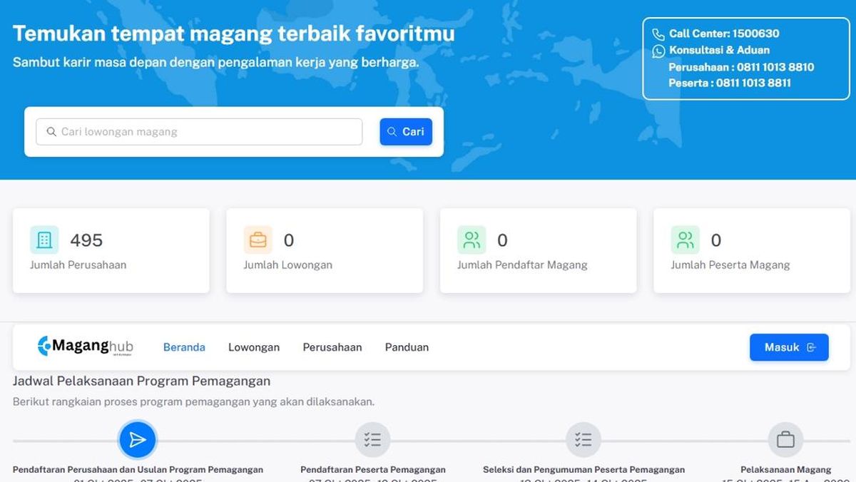 Pendaftaran MagangHub Kemnaker 2025 dibuka hingga 7 Oktober. Cek syarat, jadwal, dan cara daftar untuk fresh graduate di sini.