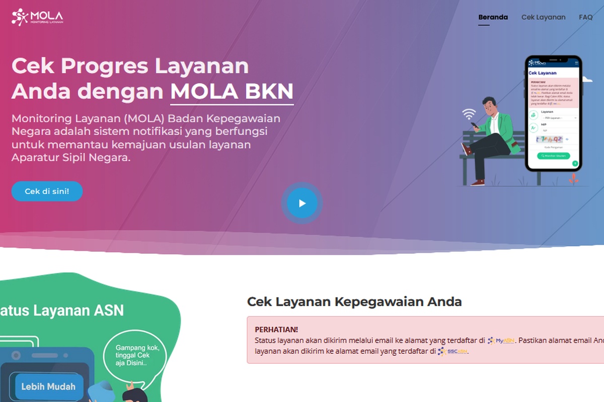 Cara cek NIP PPPK paruh waktu 2025 di Mola BKN lengkap dengan arti setiap status penetapan dari input berkas hingga SK.
