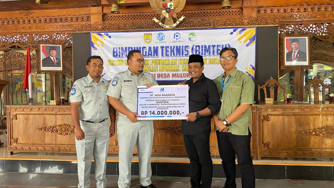 Kerja sama Pemerintah Desa Mulur dengan PT Jasa Raharja terkait aplikasi Santika.
