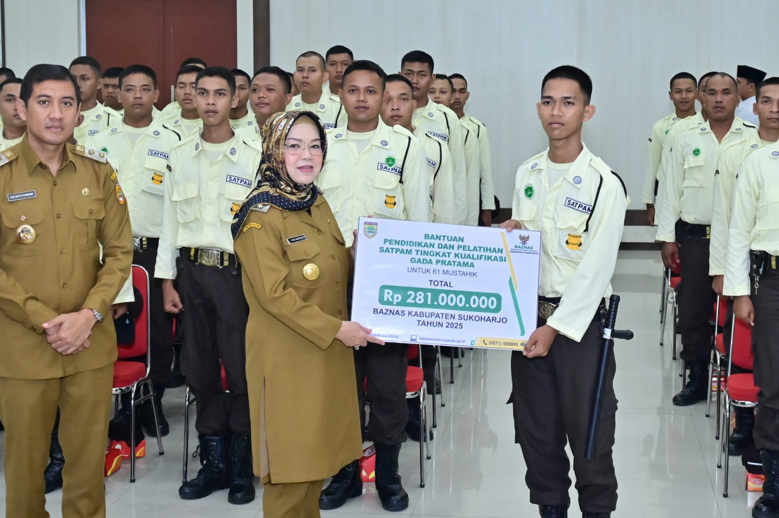 Pelatihan ini merupakan hasil kerja sama Badan Amil Zakat Nasional (Baznas) Kabupaten Sukoharjo dengan BUJP PT Surya Artha Wiguna.