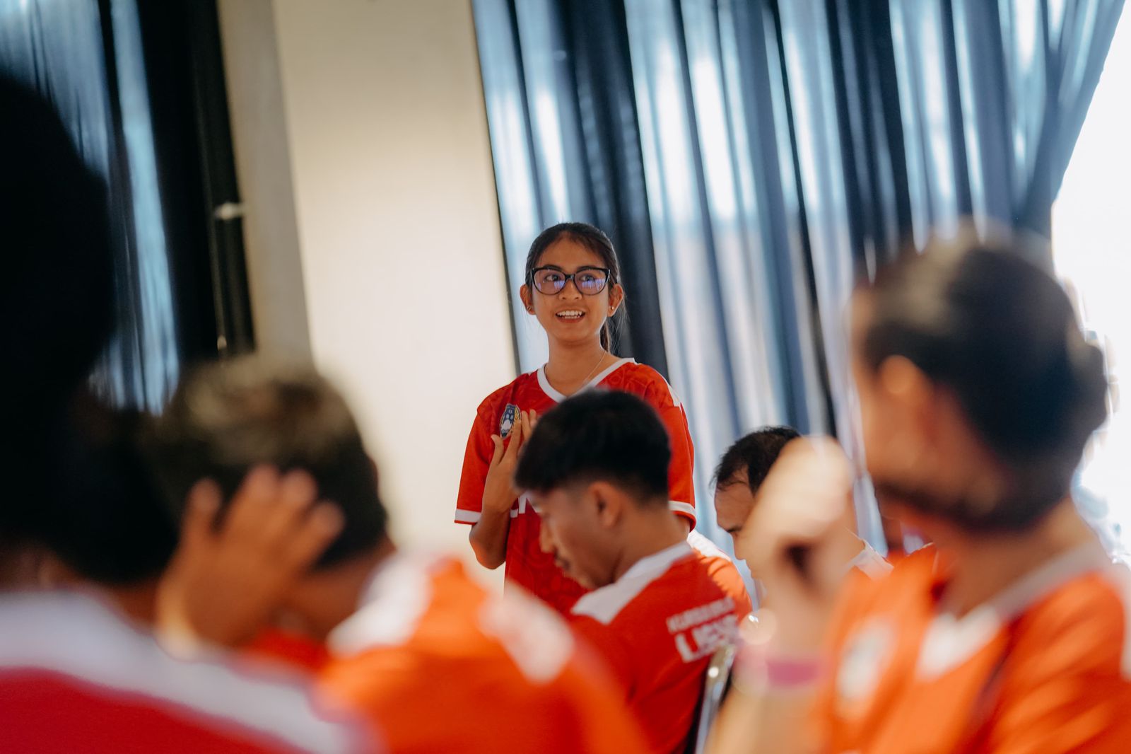 Ayu Lidya Agustin Meok saat mengikuti Kursus Kepelatihan Lisensi D PSSI volume 3 di Bali United Training Center, Gianyar.