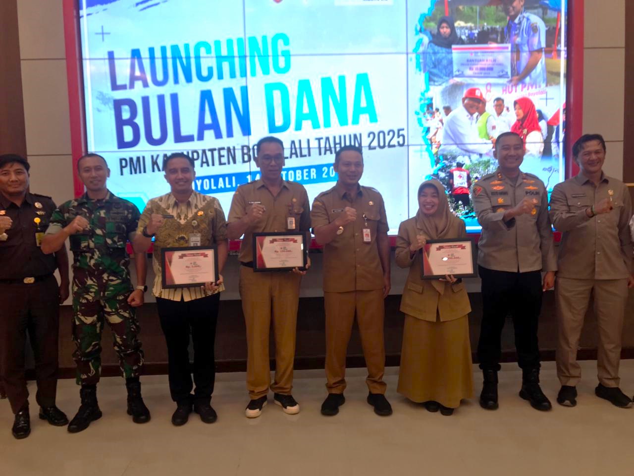 Launching Bulan Dana Tahun 2025 Palang Merah Indonesia (PMI) Boyolali, Selasa (14/10/2025).