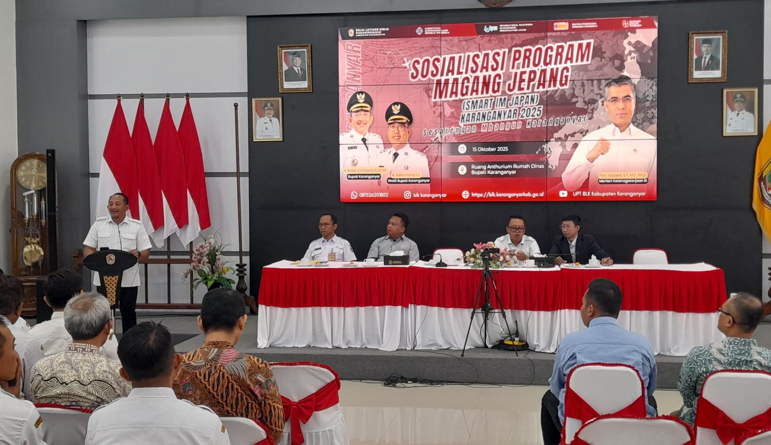 Sosialisasi program magang ke Jepang di Kantor Disdagnaker Karanganyar, Rabu (15/10/2025). (Rudi Hartono/Radar Solo)