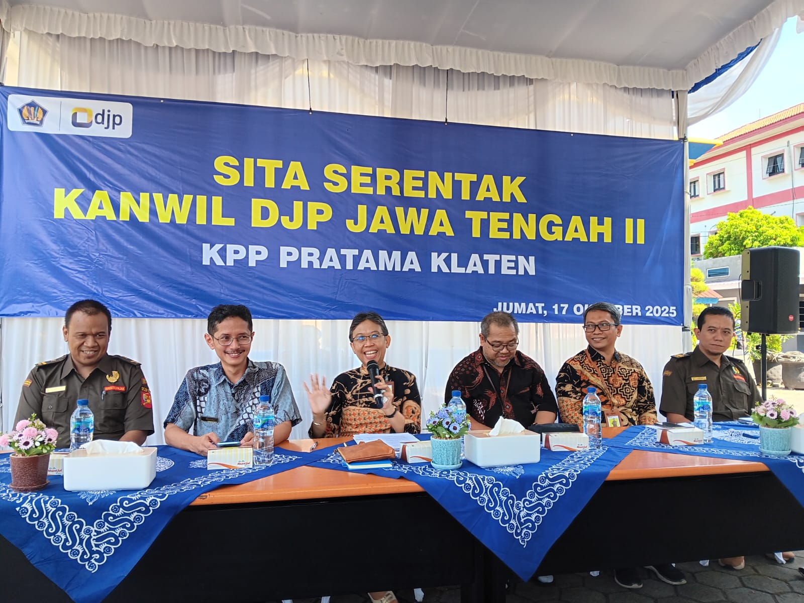 Kantor Wilayah Direktorat Jenderal Pajak (Kanwil DJP) Jawa Tengah II dan KPP Pratama Klaten saat memberikan keterangan terkait pekan sita serentak.