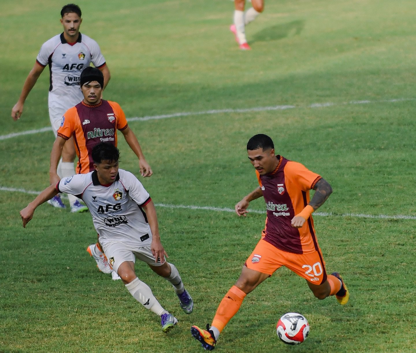 Pertandingan Borneo FC vs Persik Kediri di Liga 1.
