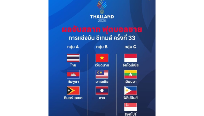 Hasil drawing sepak bola SEA Games 2025.