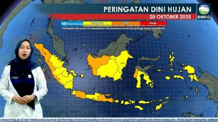 Cuaca BMKG Hari Ini: Sebagian Kota Panas Mencapai 36&nbsp;Derajat, Sebagian Wilayah Indonesia Dilanda Hujan Lebat
