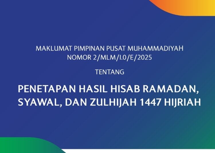 Penetapan hasil hisab Ramadan, Syawal dan Zulihijah PP Muhammadiyah.