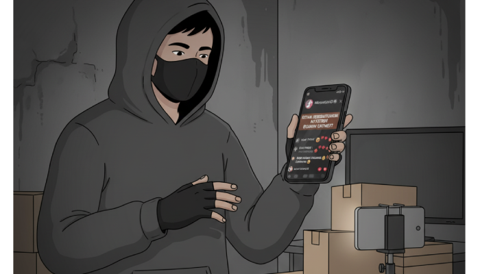 Ilustrasi modus penipuan di live TikTok.