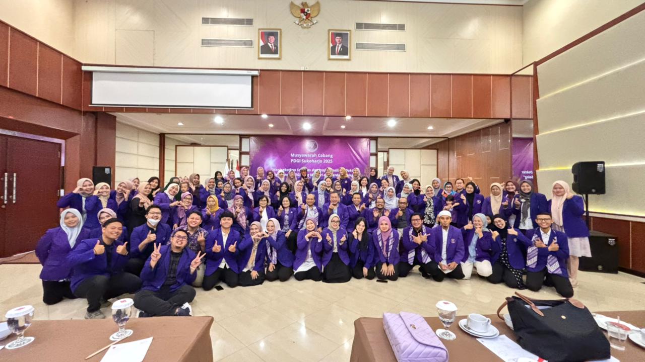 Musyawarah Cabang (Muscab) 2025 PDGI Sukoharjo di Hotel Tosan Solo Baru, Sabtu (25/10).