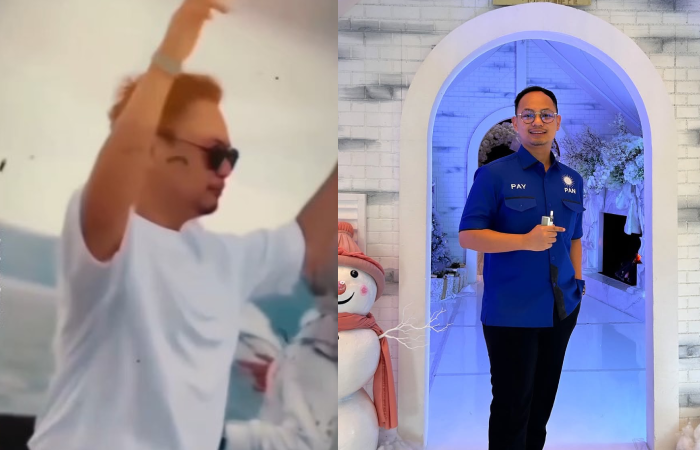M Rizki Rifai, anggota DPRD Langkat vira asyik joget dan pesta di Danau Toba.