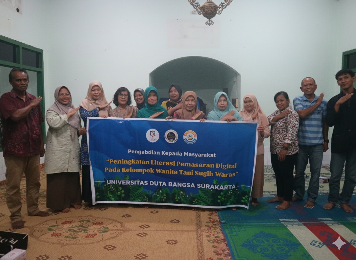 Tim UDB Surakarta Gelar Pengabdian kepada Masyarakat: Peningkatan Literasi Pemasaran Digital pada Kelompok Wanita Tani Sugih Waras
