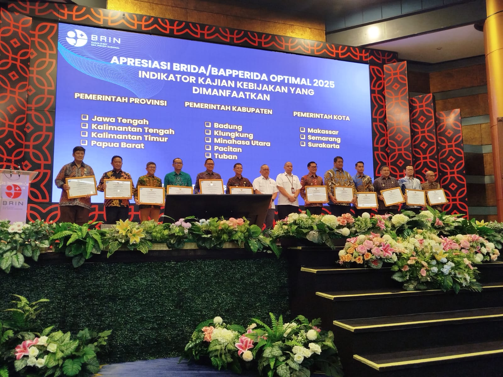 Berkat Kerja Kolaborasi dalam Optimalimasi Potensi Daerah, Brida Jateng Raih Dua Penghargaan dari BRIN