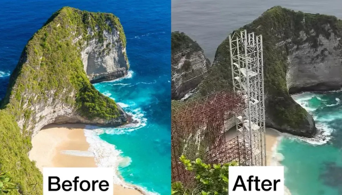 Kenapa Pantai Kelingking Nusa Penida Viral? Ramai soal Bangunan Serupa Lift, Pemkab Klungkung Beri Penjelasan Begini