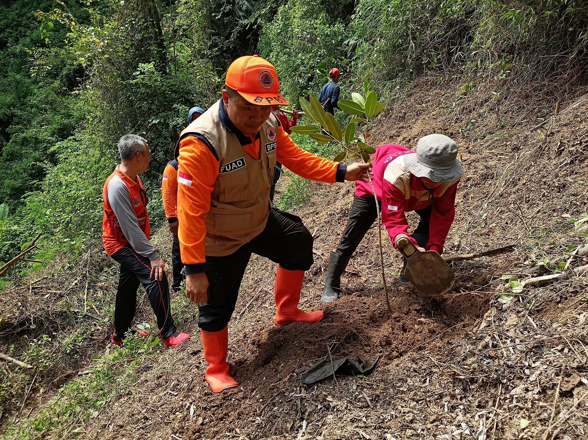 Penanaman pohon di Dusun Ngringin Desa Keloran Kecamatan Selogiri Sabtu (1/11/2025).