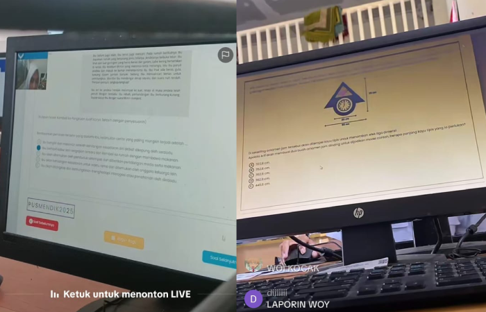 Tangkapan layar live TikTok saat TKA.