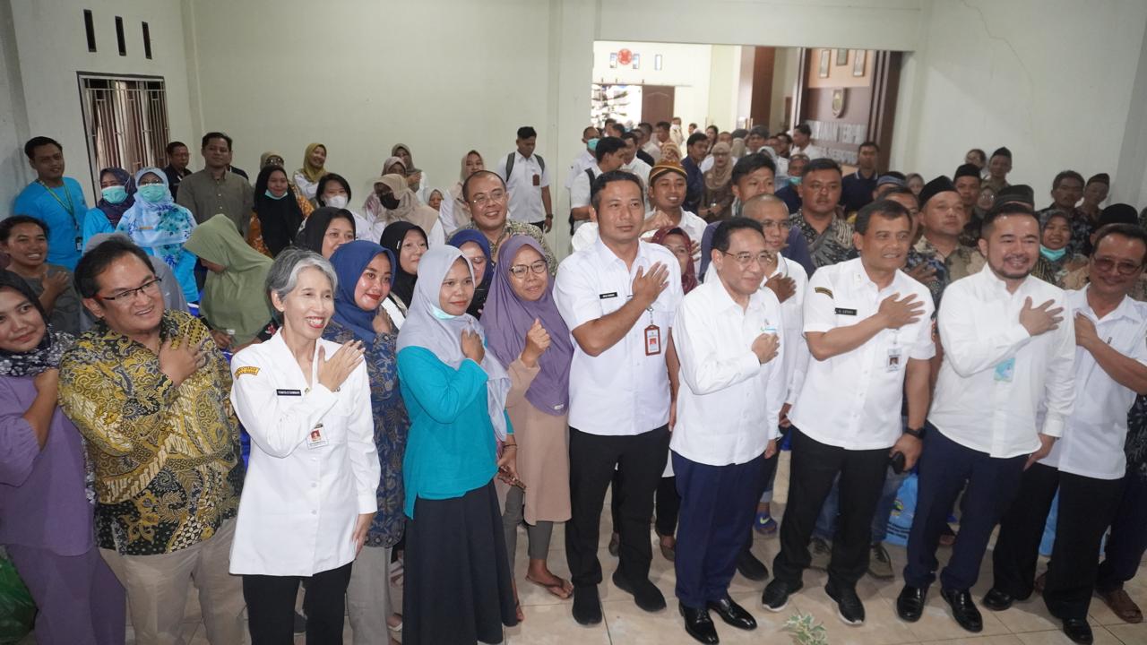 Kolaborasi Dinas Kesehatan Provinsi Jawa Tengah dan BPJS Kesehatan melalui program Speling Melesat di Desa Seboto, Gladagsari, Boyolali.