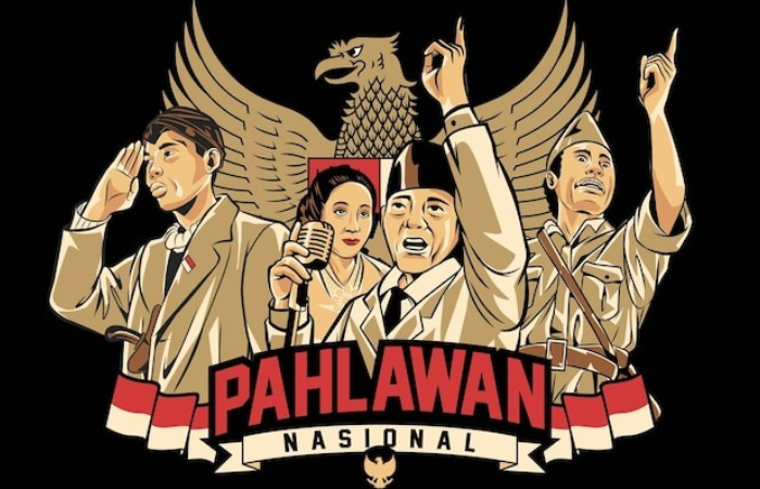 Ilustrasi pahlwan nasional.