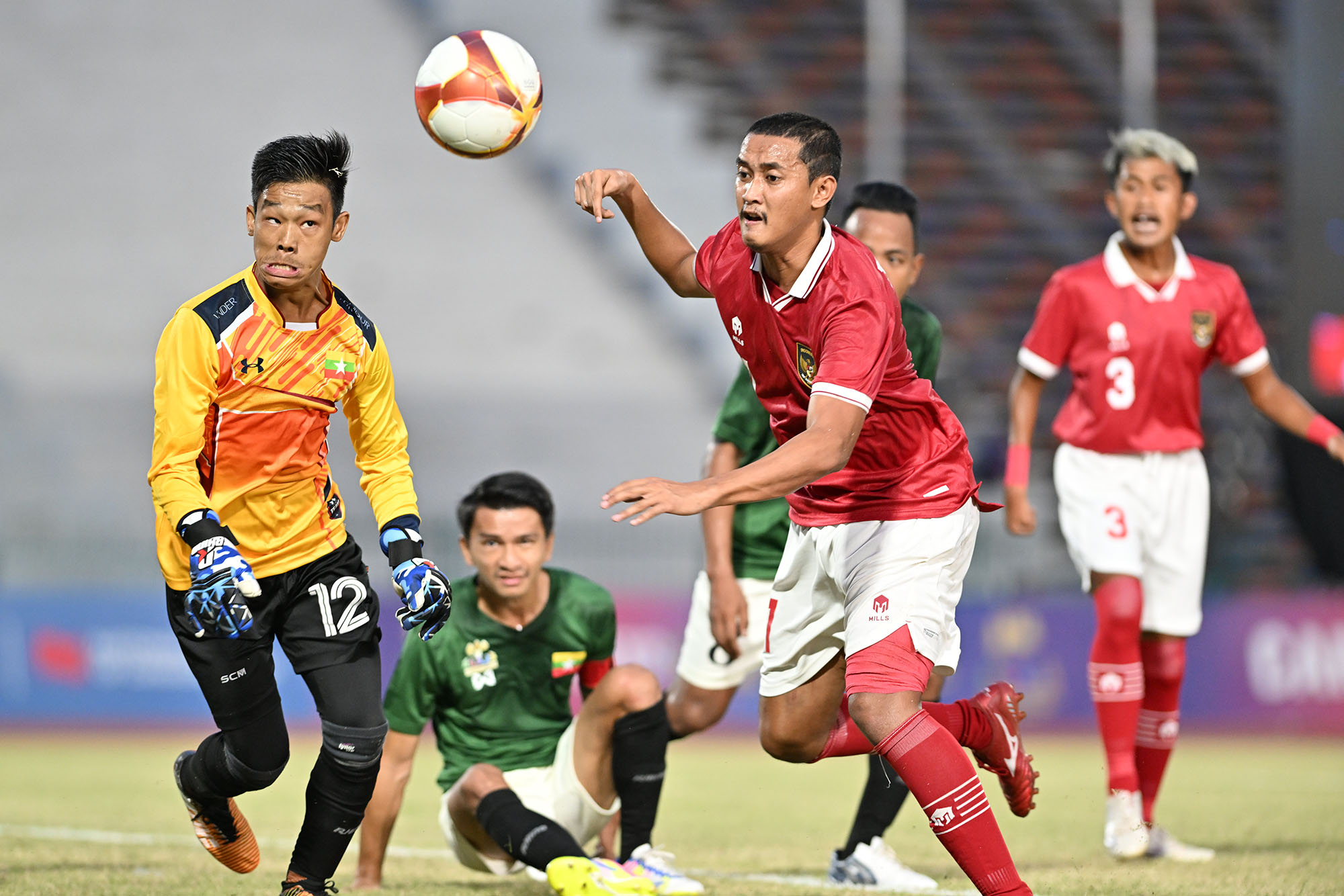 Pertandingan semifinal sepak bola CP ASEAN Para Games 2023 di National Olympic Stadium, Phnom Penh Kamboja, Rabu (07/06/2023). Indonesia berhasil melaju ke final setelah menaklukan Myanmar dengan skor 5-1. NPC INDONESIA/Agung Wahyudi