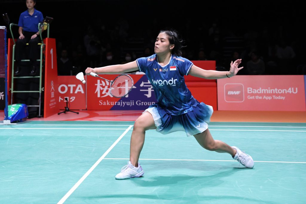 Gregoria Mariska Tunjung saat terjun di ajang Kumamoto Masters.