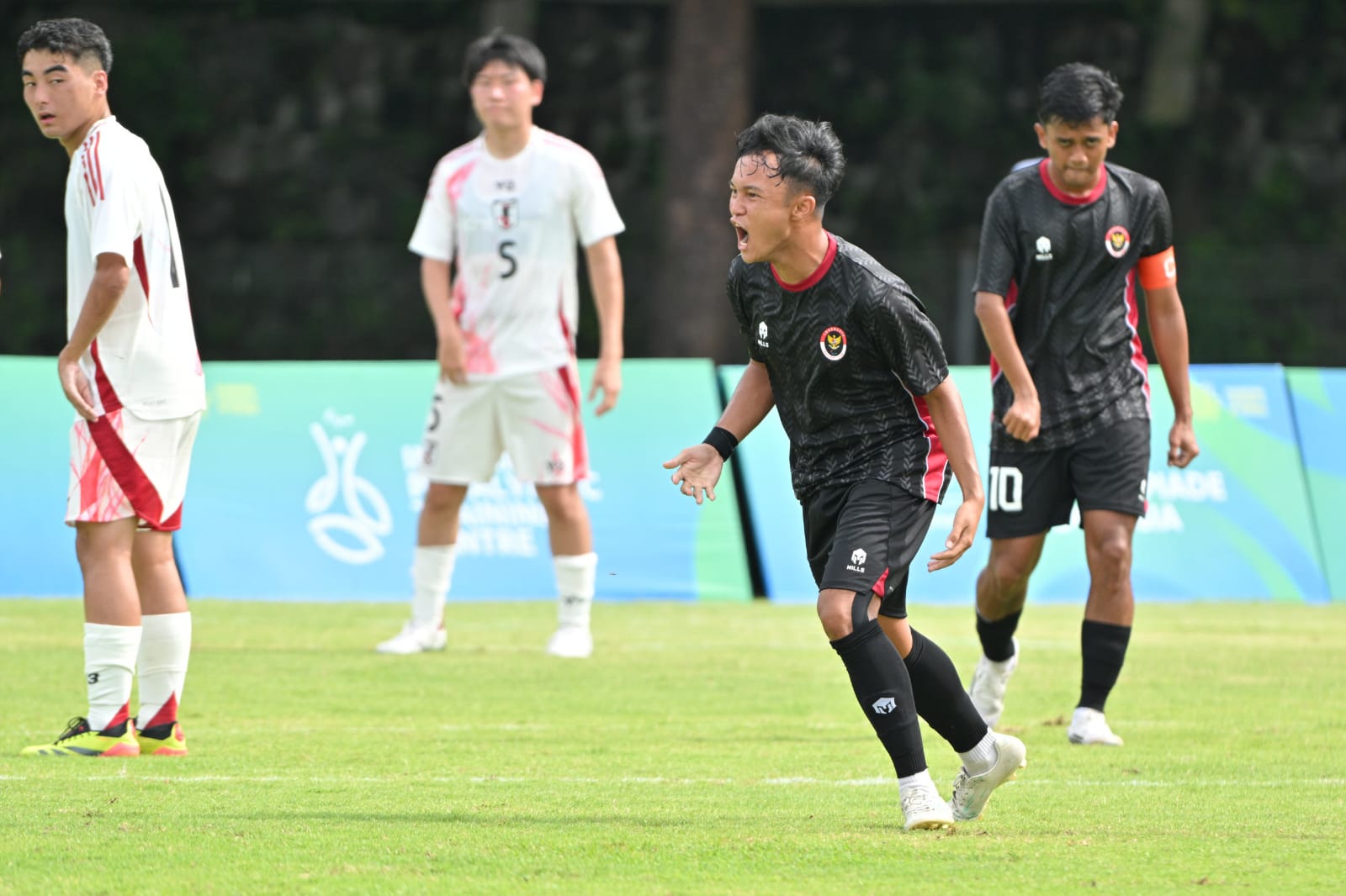 Pertandingan Indonesia melawan Jepang di babak penyisihan IFCPF Asia Oceania Cup 2025 di Solo.