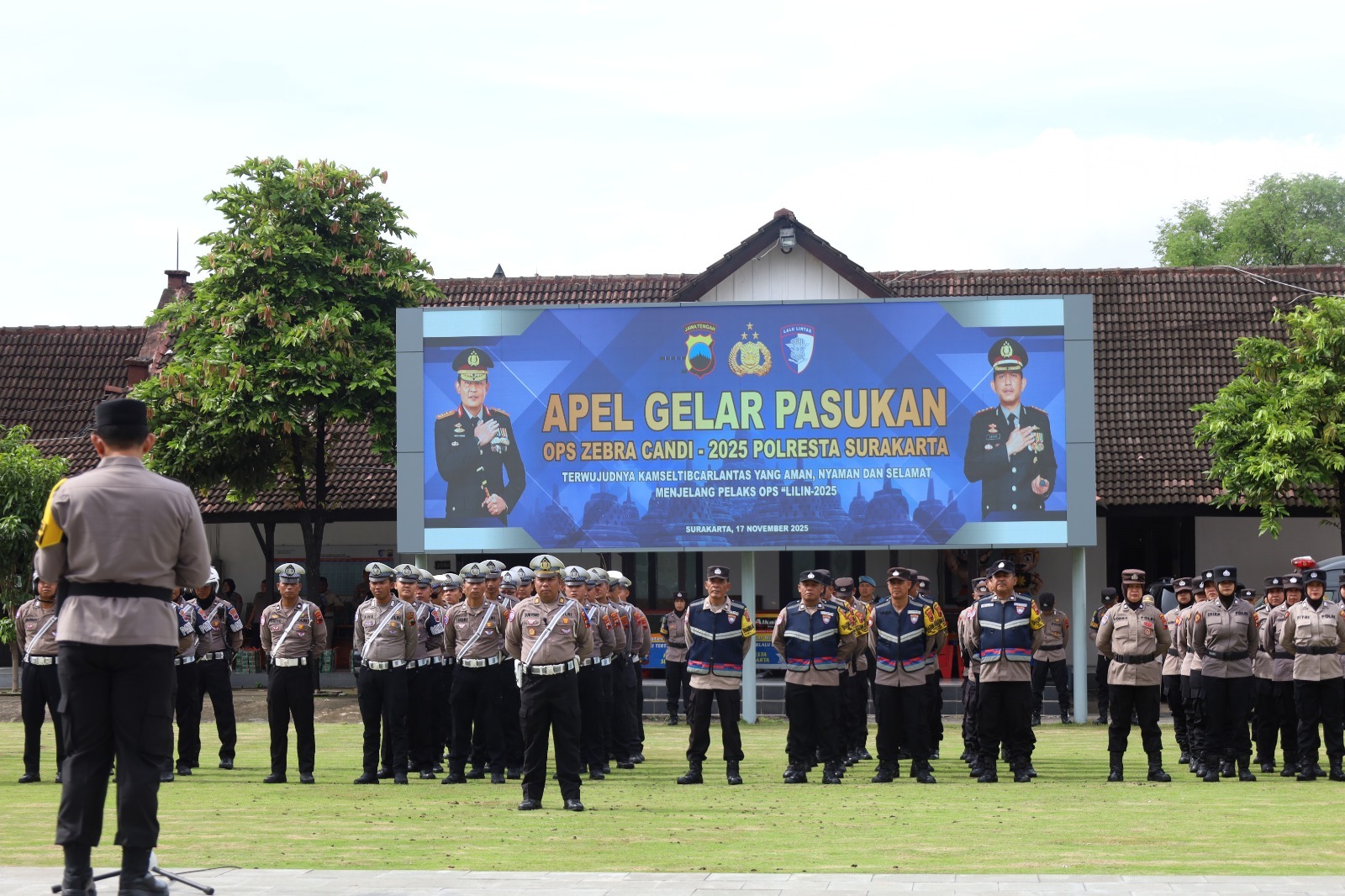 Apel pasukan untuk bersiap gelar Operasi Zebra Candi 2025.