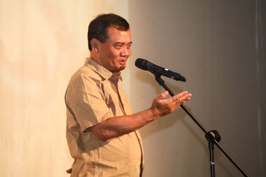 Gubernur Jateng Ahmad Luthfi hadir di kuliah umum Pascasarjana Institut Seni Indonesia (ISI) Surakarta di Gedung Teater Besar kampus setempat, Rabu (19/11/2025).