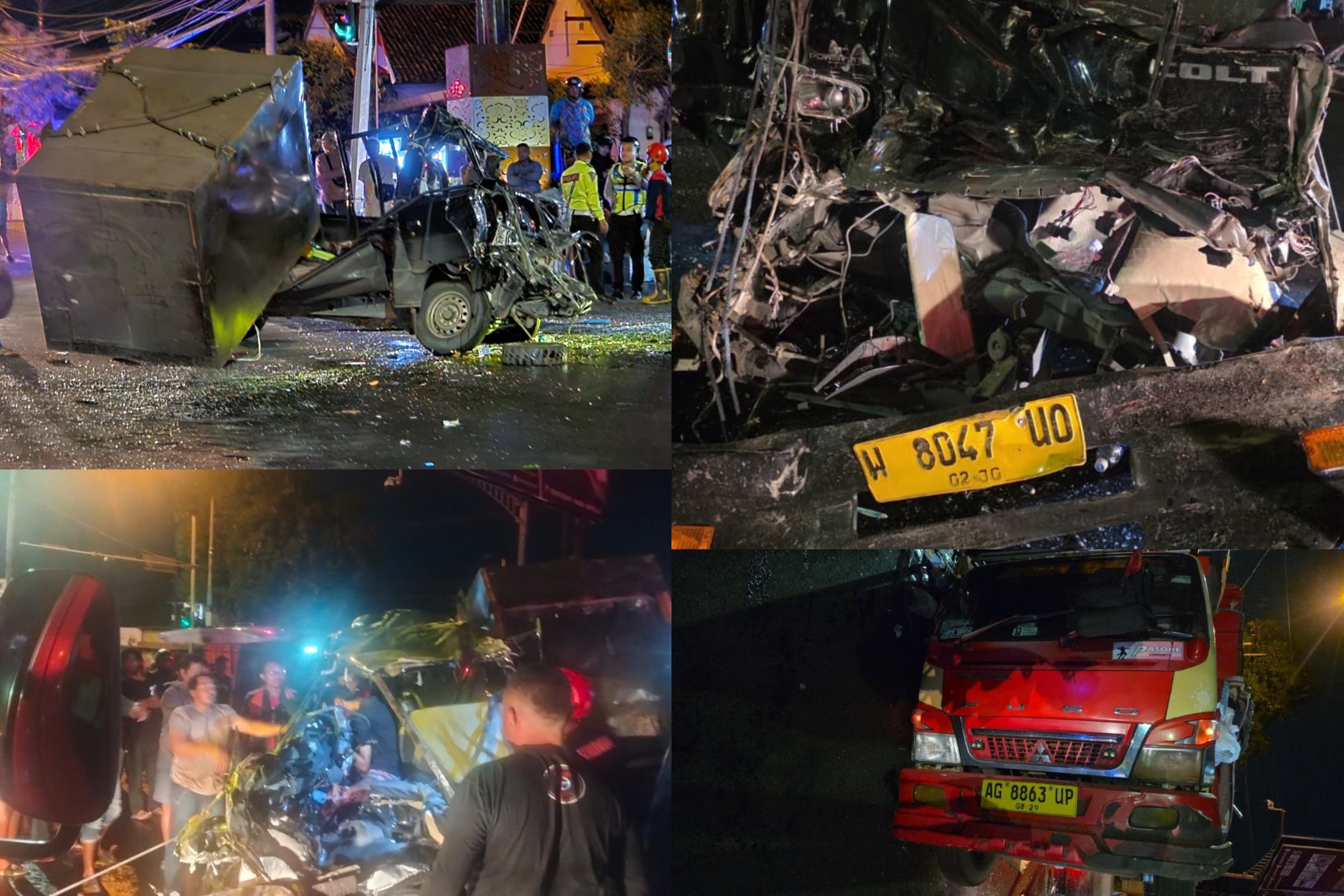 Trobos Lampu Merah, Pick Up Hantam Truk di Mojosongo: Sopir Tewas Terjepit