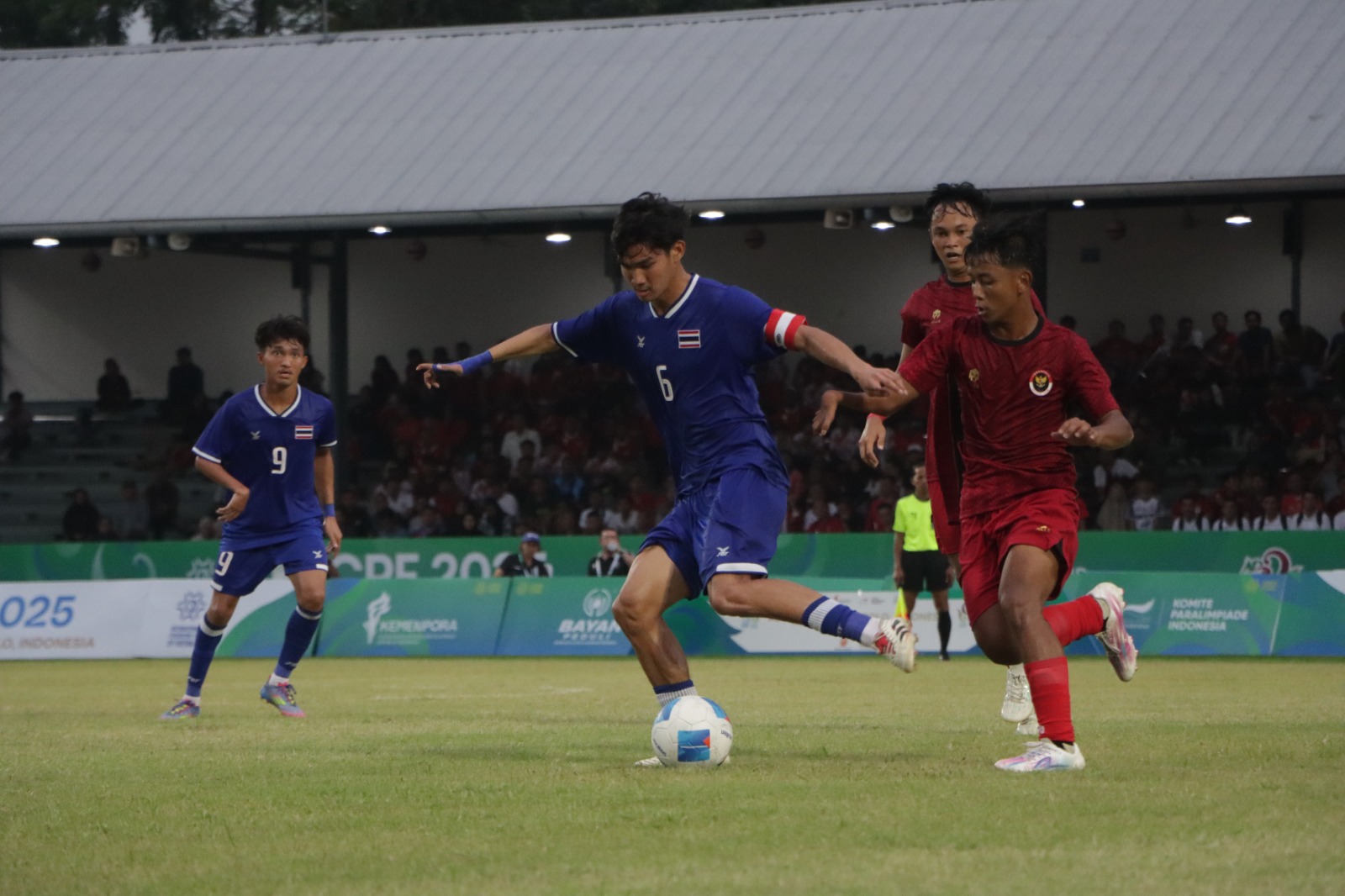 Pertandingan Timnas CP Indonesia vs Thailand di babak semifinal IFCPF Asia Oceania Cup 2025 di Stadion Sriwedari Solo, Kamis (20/11/25) sore.