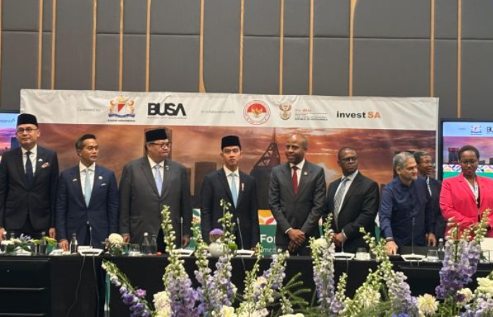 Wapres Gibran Rakabuming Raka menghadiri Indonesia-Afrika CEO Forum di Johannesburg, Afrika Selatan, Jumat sore waktu setempat (21/11/2025).