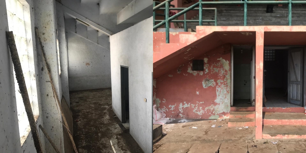 Stadion Pandan Arang Boyolali yang terkesan angker karena kurang perawatan.