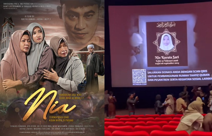 Munculnya barcode scan QRIS ajakan berdonasi di akhir penayangan film NIA, tuai kritikan publik.