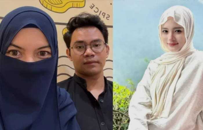 Potret Wardatina Mawa dan Insanul Fahmi (kiri). Inara Rusli (kanan).
