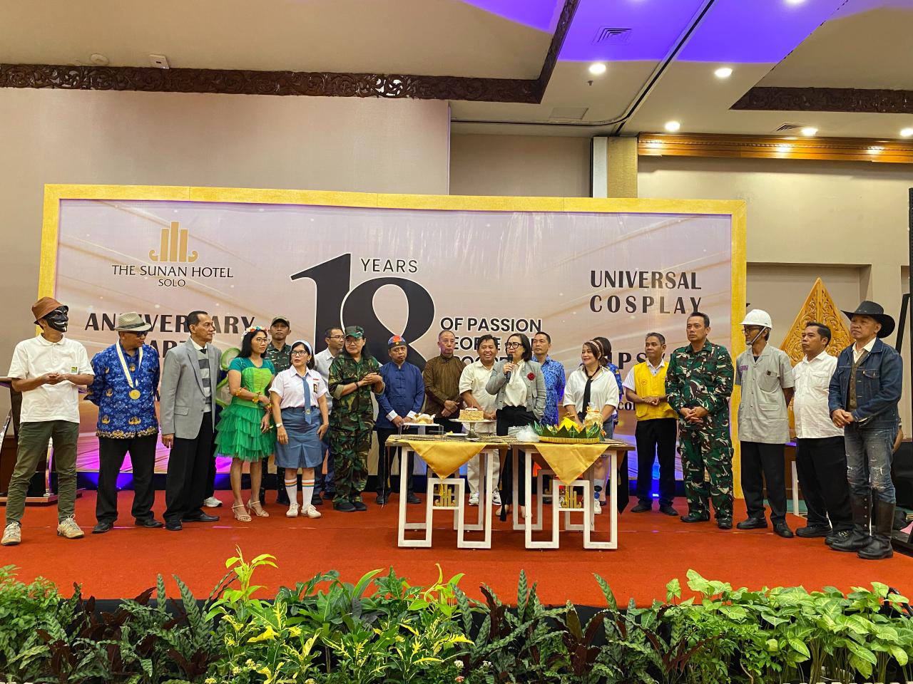 Ulang Tahun ke-18, The Sunan Hotel Solo Apresiasi Karyawan Lewat Staff Party Spektakuler